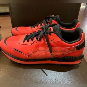 Puma Men's Bold Red and Black Sneakers